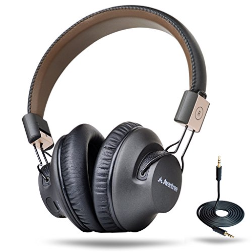 Avantree Audition Pro 40 Horas Aptx Baja Latencia Auriculares Inalambricos para TV PC, Plegable Cascos Bluetooth de Diadema con Micrófono, Cómodo Hi-Fi Sonido Estéreo Audífono para Moviles Música