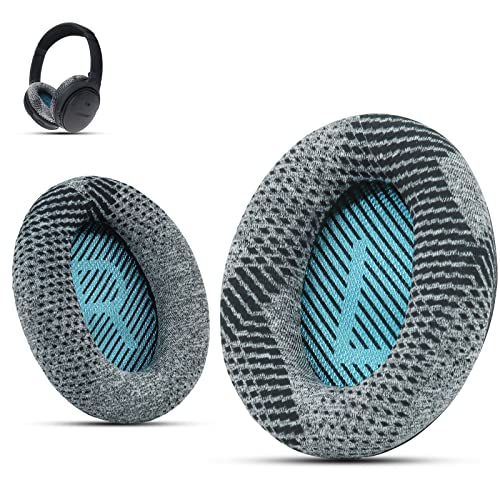 Krone Kalpasmos Almohadillas de repuesto para auriculares Bose QC35 ii QC25 QC2 QC15 Ae2 Ae2i Ae2w SoundTrue y SoundLink (sobre la oreja), patrón gris