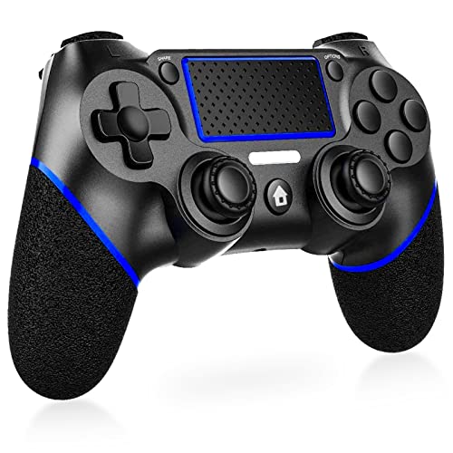 Laazii Mando Compatible para PS4, Inalámbrico Mando Compatible con PS4 Pro Slim, Wireless Controller Bluetooth Gamepad Joystick con Vibración Doble Jack de Audio de Seis Ejes