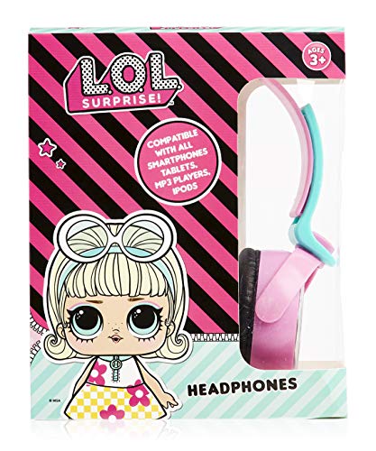 L.O.L. Surprise! Auriculares Diadema para Niñas, Cascos De Música Infantiles, Auriculares Rosa con Cable