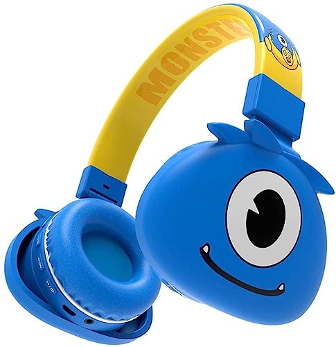 SVYHUOK Auriculares Bluetooth Niños Cascos Inalámbricos Plegables Monstruo Estéreo de Alta Definición con Micrófono para Niños Niñas Adolescentes