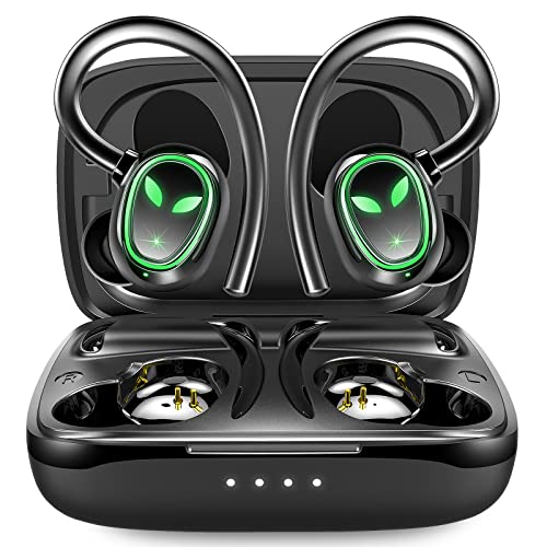 Auriculares Inalambricos, Auriculares Bluetooth 5.3 HD Mic, 50 Horas de Reproducción, HiFi Estéreo Cascos Inalambricos Bluetooth Deportivos, Reducción de Ruido ENC, Carga Rápida USB-C, IP7 Impermeable