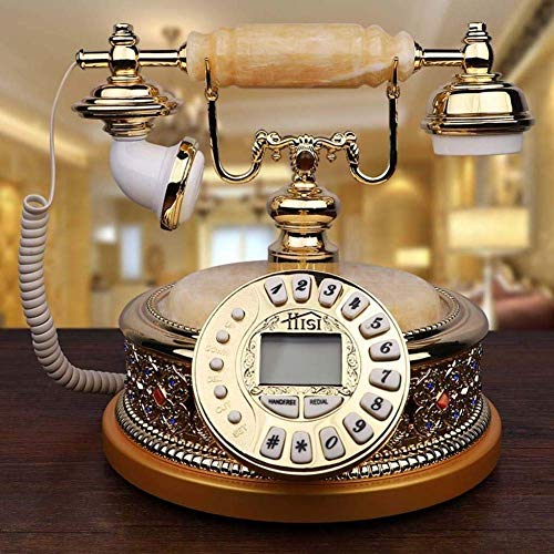 ATAAY Vintage Retro Landline House Home Phone Auricular Retro Teléfono American Antique Home Landline Vintage Antique Office Teléfono Fijo Selección de Tono de Llamada NaturalTraditional