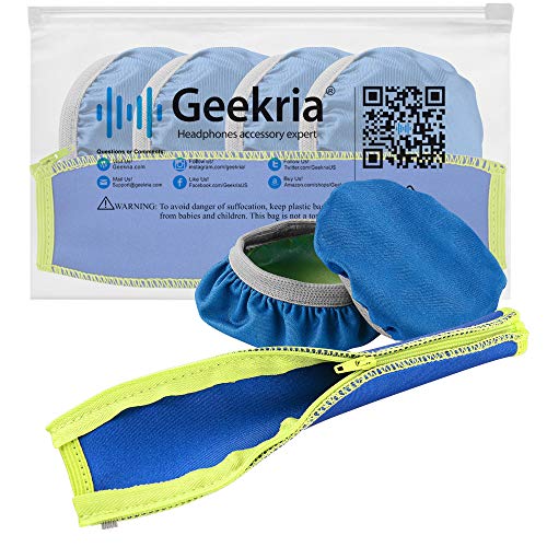 Geekria para Auriculares y Diadema elásticas y Lavables para Solo Pro, Solo3, Solo2 Auriculares inalámbricos/Fundas para Almohadillas para los oídos/para Almohadillas + Protector para la Diadema