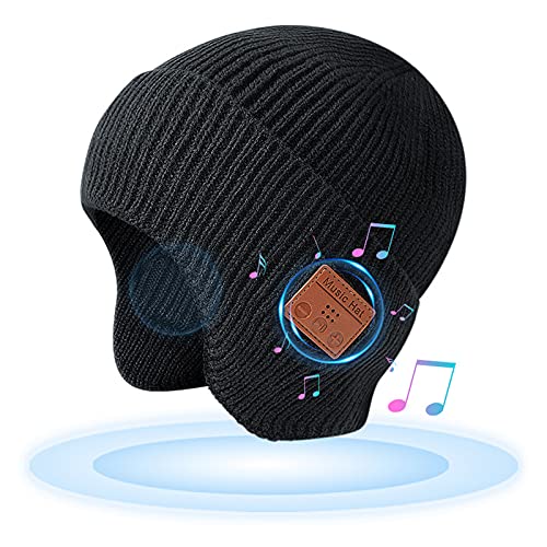 LWKBE Bluetooth Beanie Mens Regalos, Sombrero de Bluetooth, Auriculares Beanie con Auriculares estéreo inalámbricos para Caminatas en Marcha, día de acción de Gracias, día de cumpleaños