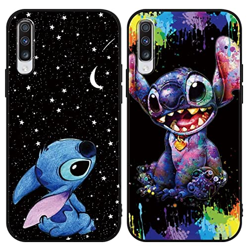 Omyzo [2 Piezas] Stitch Funda para Samsung Galaxy A50/A30S/A50s 6,4