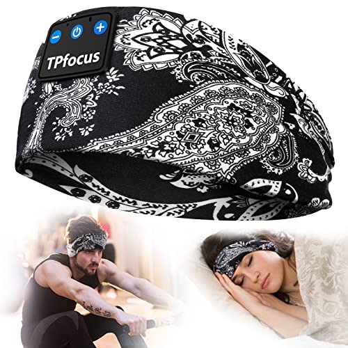 TPfocus Auriculares para Dormire Bluetooth 5.2 Regalo Hombre y Mujer, Sonno Auriculares Banda Deportiva Inalámbrico Recargable Auriculares Bluetooth Dormire para Correr,Viajes y Relax