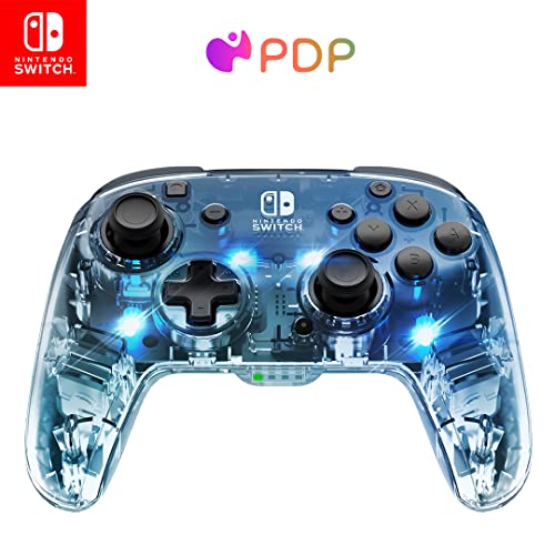 PDP Mando Afterglow Deluxe Wireless Nintendo Switch, Normal, Gris (Prismatic )