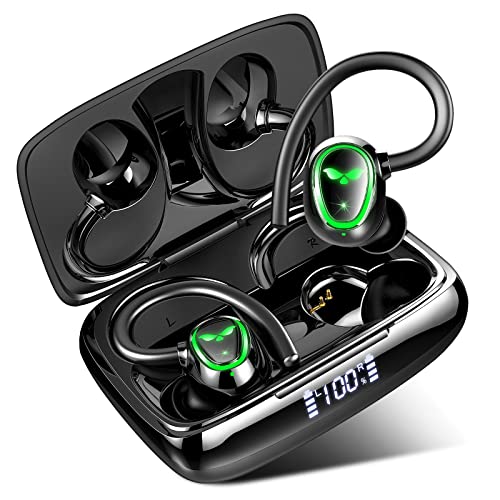 Auriculares Inalambricos Deportivos, Auriculares Bluetooth 5.3 Deporte con HD Mic, 48H Estéreo Cascos Inalambricos Sport con LED Pantalla, Bajos Profundos, In-Ear Auriculares Running, IP7 Impermeable