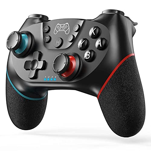 Mandos para Switch, Mando Switch Inalámbrico para Switch/OLED/Lite/Pro con Función Wake, Mandos Bluetooth Mando Pro Controller Mando pc con Gyro Axis/Dual Shock/ Función Turbo y Captura de pantalla